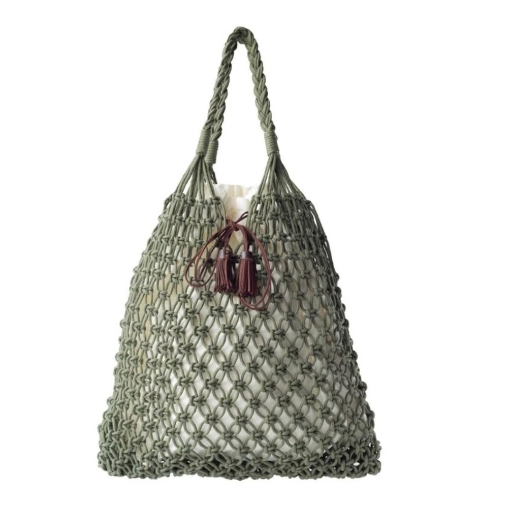 Leather Crochet Store Macrame Tote